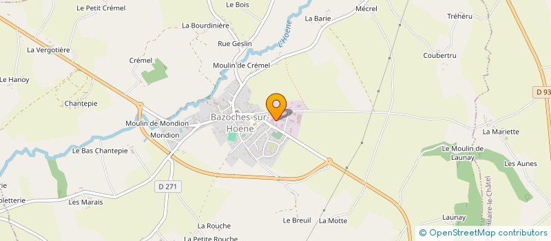 localisation de l'entreprise LES ETOILES à BAZOCHES-SUR-HOENE