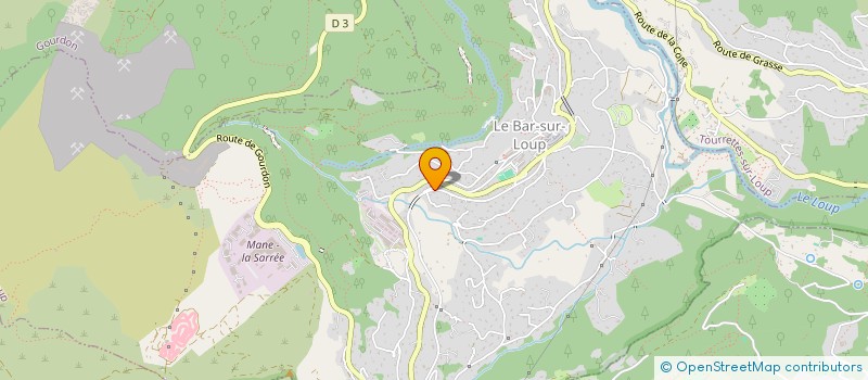 localisation de l'entreprise LES ETOILES  VALBONNE