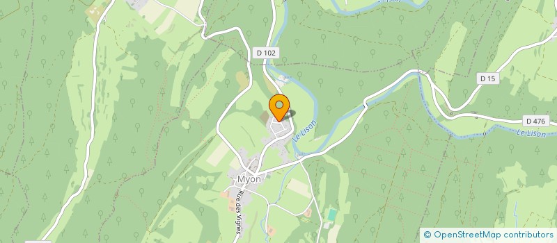 localisation de l'entreprise LES ETOILES  MYON