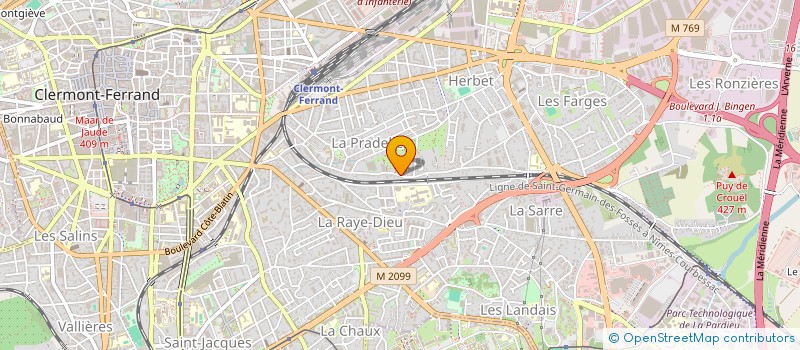 localisation de l'entreprise LES ETOILES  CLERMONT-FERRAND