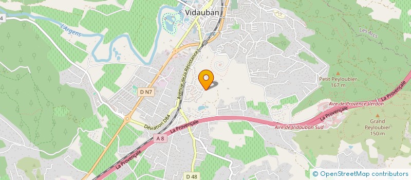 localisation de l'entreprise LES ETOILES D'AZUR VAROISES  VIDAUBAN