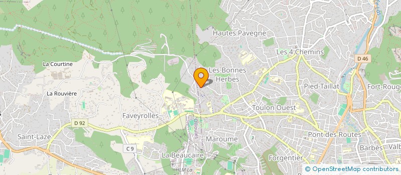 localisation de l'entreprise LES ETOILES DE CHATEAUVALLON  TOULON