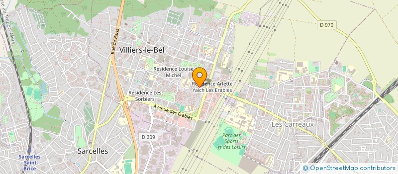 localisation de l'entreprise LES ETOILES DE LA SOLIDARITE  VILLIERS-LE-BEL