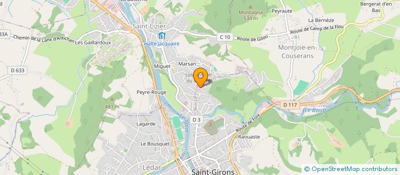 localisation de l'entreprise LES ETOILES DE PEYRE à SAINT-GIRONS