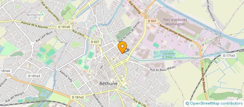 localisation de l'entreprise LES ETOILES DU COEUR à BETHUNE