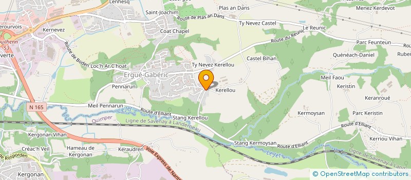 localisation de l'entreprise LES ETOILES FILANTES  ERGUE-GABERIC