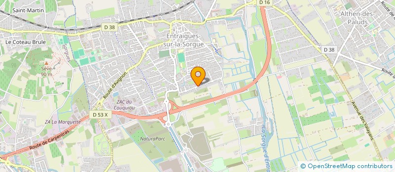 localisation de l'entreprise LES ETOILES VAUCLUSIENNES  ENTRAIGUES-SUR-LA-SORGUE