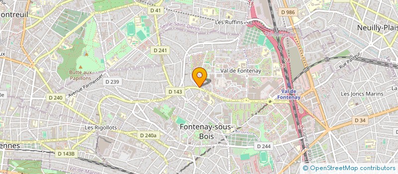 localisation de l'entreprise LES ETRES HUMAINS PROFESSIONNELS à FONTENAY-SOUS-BOIS