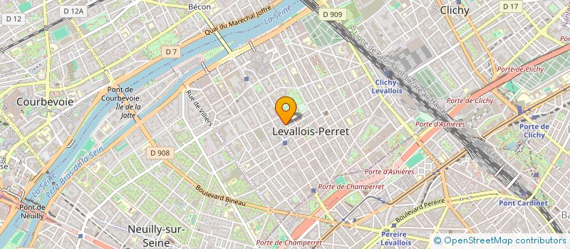 localisation de l'entreprise LES EVABRES à LEVALLOIS-PERRET