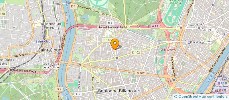 localisation de l'entreprise LES EVENEMENTS DES TONTONS à BOULOGNE-BILLANCOURT