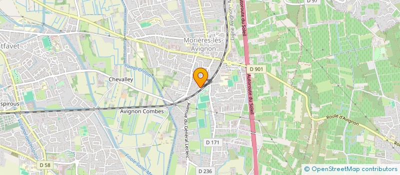 localisation de l'entreprise LES EVETTES  MORIERES-LES-AVIGNON