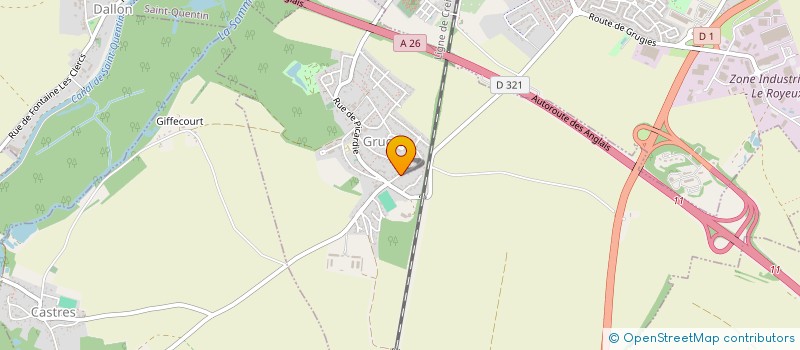 localisation de l'entreprise LES EX DE GRUGIES-GAUCHY  GRUGIES