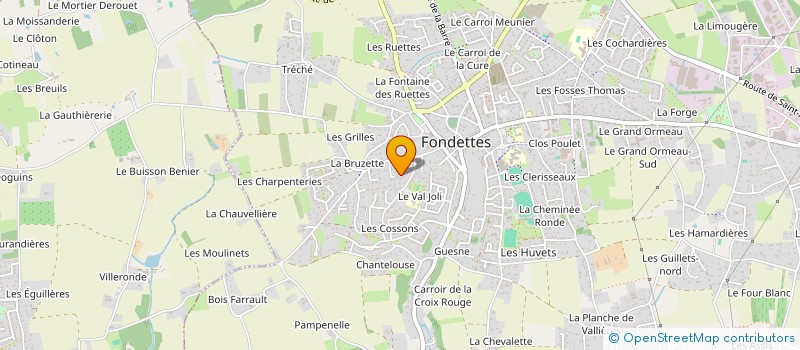 localisation de l'entreprise LES FABOUX  FONDETTES
