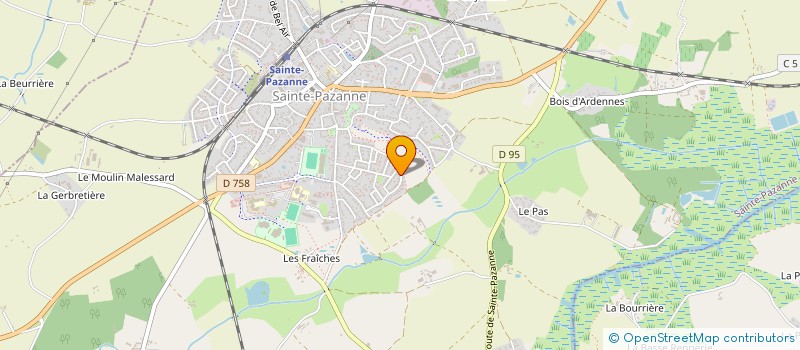 localisation de l'entreprise LES FABULEUSES 44 à SAINTE-PAZANNE