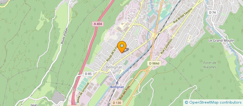localisation de l'entreprise LES FACADES à BELLIGNAT