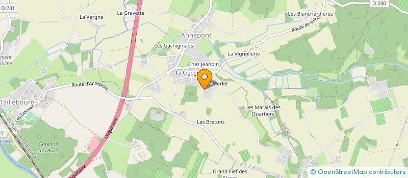 localisation de l'entreprise LES FACADIERS DU LITTORAL 17  ANNEPONT