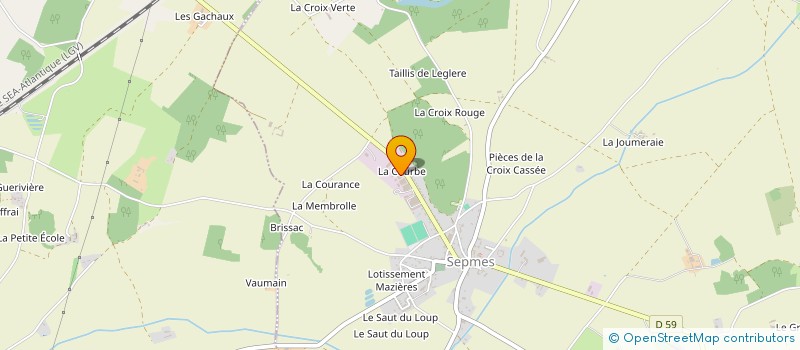 localisation de l'entreprise LES FACONNIERS à SEPMES