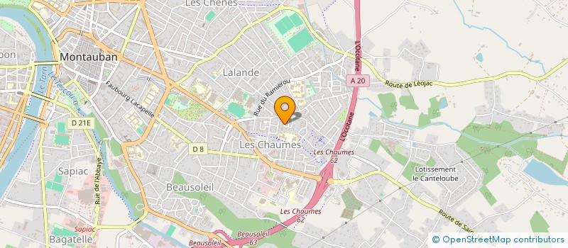 localisation de l'entreprise LES FAET PAPILLON  MONTAUBAN