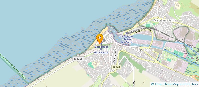 localisation de l'entreprise LES FALAISES  LE TREPORT