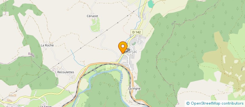 localisation de l'entreprise LES FALAISES DE BARJAC à BARJAC