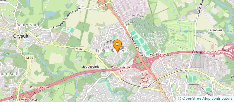localisation de l'entreprise LES FANFARONS à ORVAULT