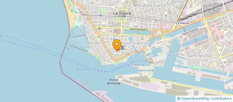 localisation de l'entreprise LES FANFARONS à LE HAVRE