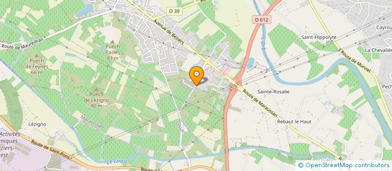 localisation de l'entreprise LES FARGUETTES 34  MARAUSSAN