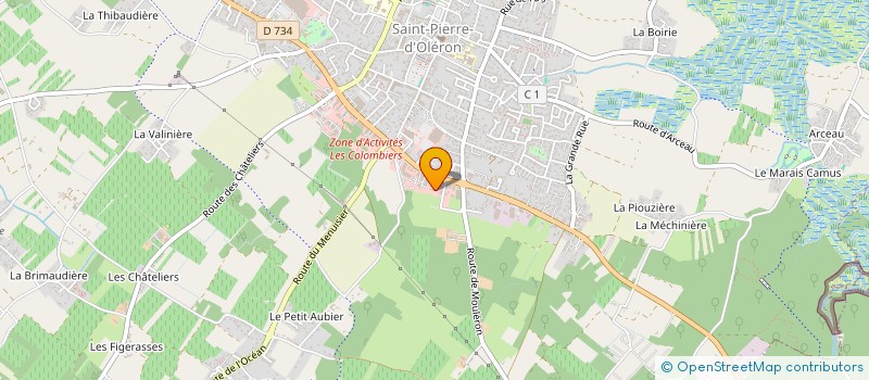 localisation de l'entreprise LES FASCINES  SAINT-PIERRE-D'OLERON