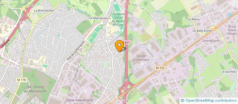 localisation de l'entreprise LES FAUVETTES  CARQUEFOU