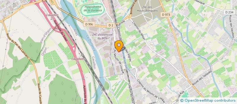 localisation de l'entreprise LES FAUVETTES  CAVAILLON