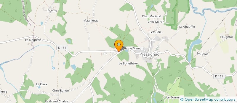localisation de l'entreprise LES FAYOLLES à PRESSIGNAC