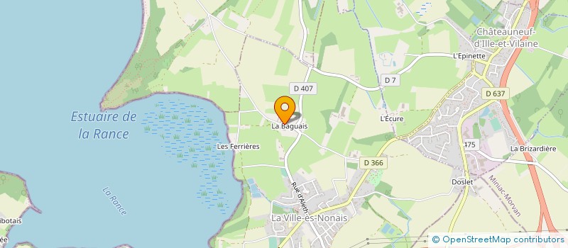 localisation de l'entreprise LES FEES DE LA COTE à LA VILLE-ES-NONAIS