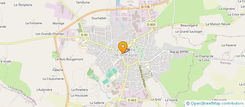 localisation de l'entreprise LES FEES DOUCE HEURE  LA GUERCHE-DE-BRETAGNE