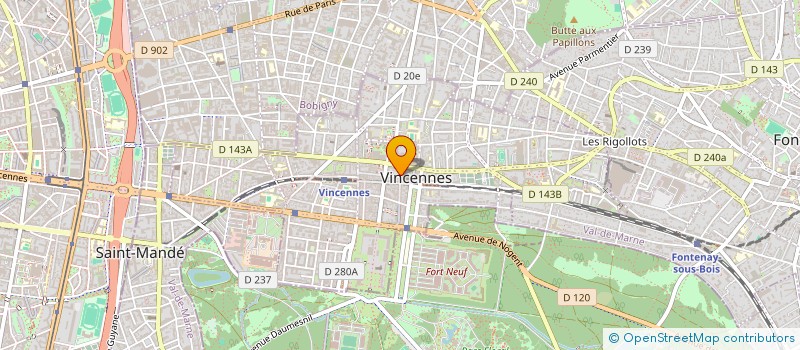 localisation de l'entreprise LES FEES DU CHATEAU à VINCENNES