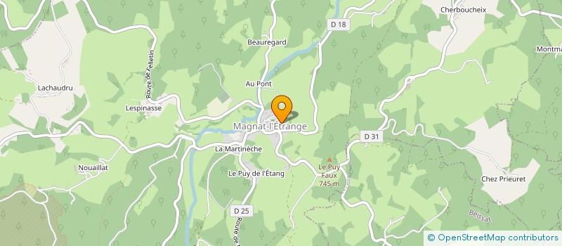 localisation de l'entreprise LES FEES JOYEUSES à MAGNAT-L'ETRANGE
