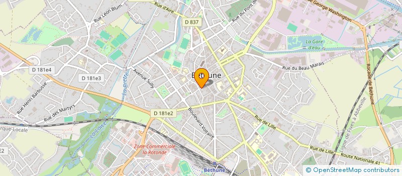 localisation de l'entreprise LES FEES MODE à BETHUNE