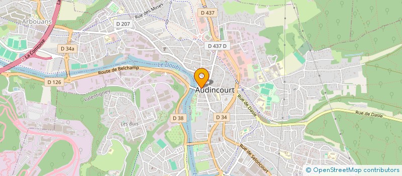 localisation de l'entreprise LES FEES ROSSI  AUDINCOURT