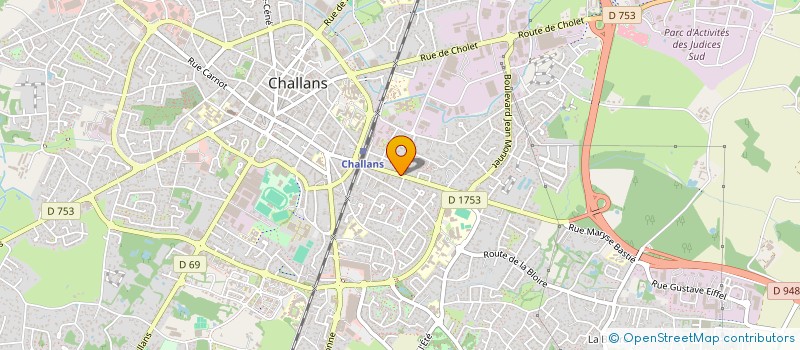 localisation de l'entreprise LES FEES VEGETALES à CHALLANS