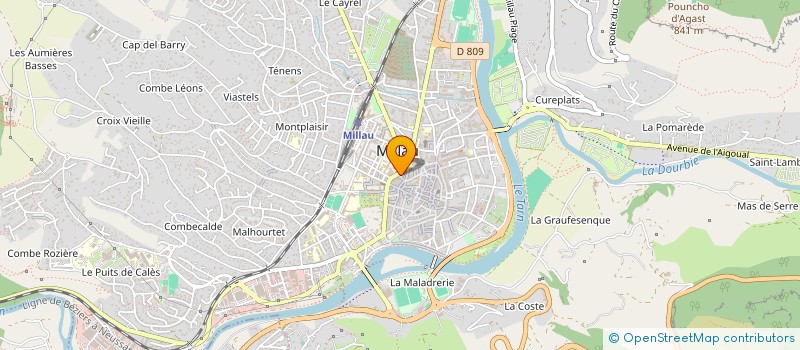 localisation de l'entreprise LES FEES ZEN à MILLAU