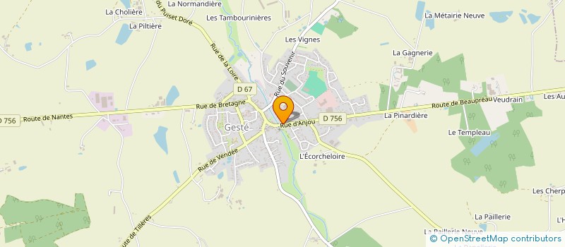 localisation de l'entreprise LES FELES DE LA COURROIE  BEAUPREAU-EN-MAUGES