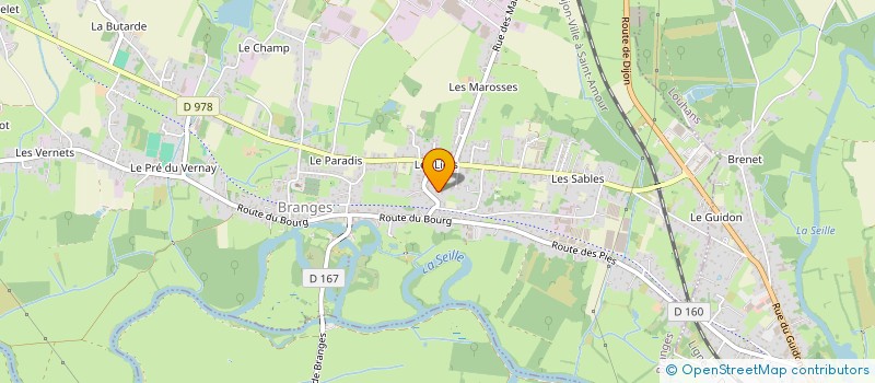 localisation de l'entreprise LES FELES DU TUNING  BRANGES