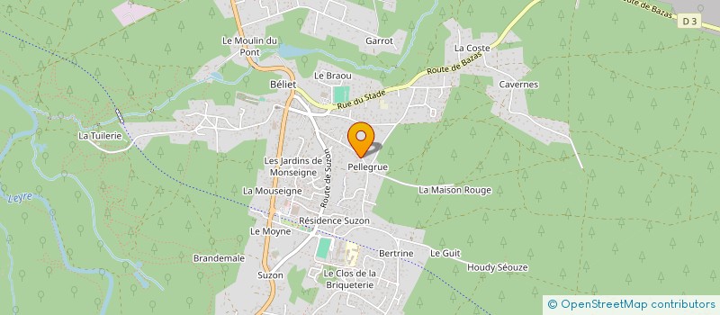 localisation de l'entreprise LES FELINS DE L'EYRE  BELIN-BELIET