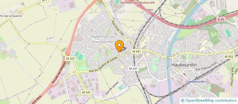 localisation de l'entreprise LES FENETRES D'HIER ET D'AUJOURD'HUI  HALLENNES-LEZ-HAUBOURDIN