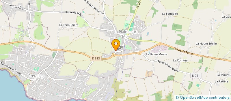 localisation de l'entreprise LES FEREGAS à LA PLAINE-SUR-MER