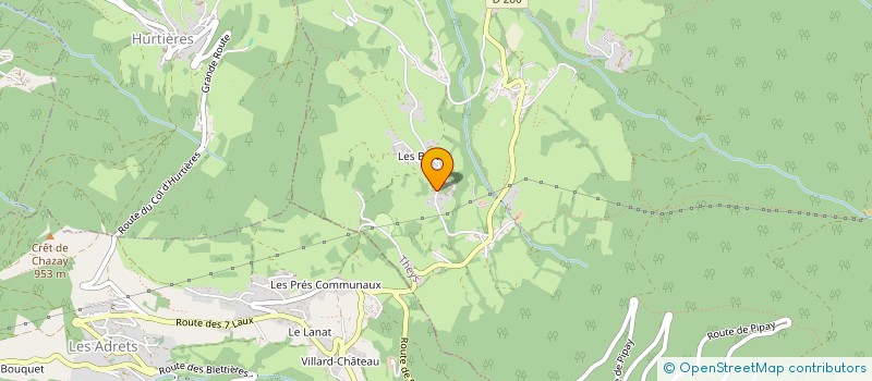 localisation de l'entreprise LES FERICES  CRETS EN BELLEDONNE