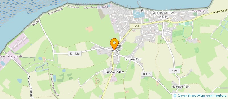 localisation de l'entreprise LES FERMES BIO D'ISIGNY à GRANDCAMP-MAISY