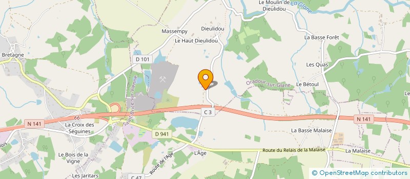 localisation de l'entreprise LES FERMES DU PACAGE à ORADOUR-SUR-GLANE