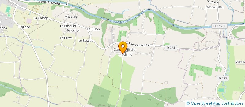 localisation de l'entreprise LES FERMETURES AUTOMATIQUES  CASTETS ET CASTILLON