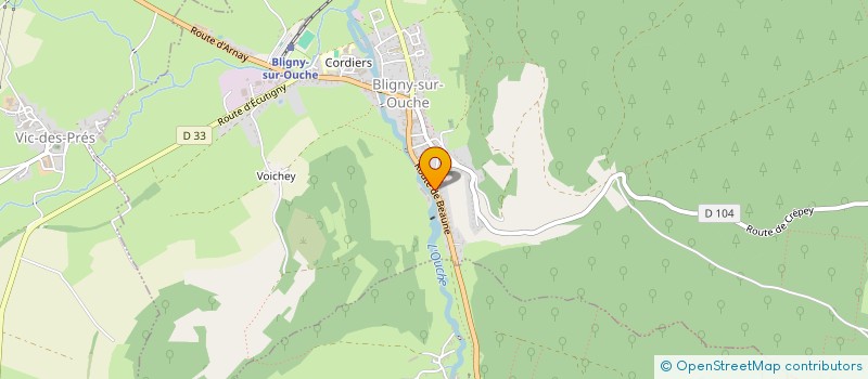 localisation de l'entreprise LES FERMETURES DE L'OUCHE  BLIGNY-SUR-OUCHE