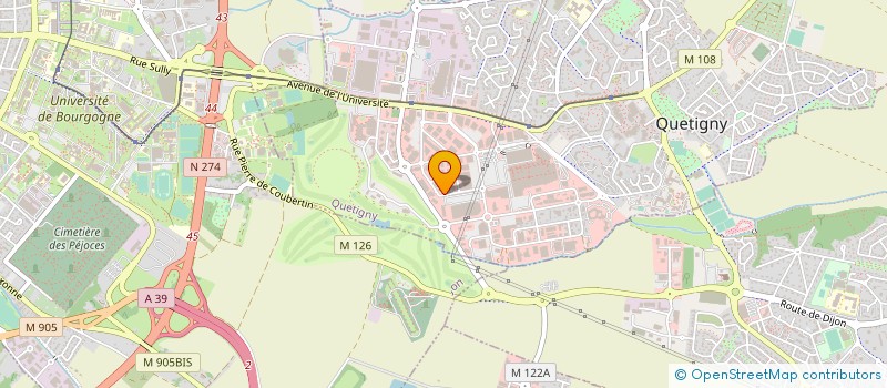 localisation de l'entreprise LES FERMETURES DIJONNAISES à QUETIGNY